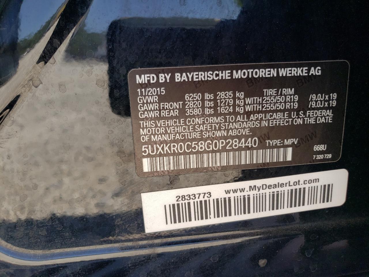 5UXKR0C58G0P28440 2016 BMW X5 xDrive35I