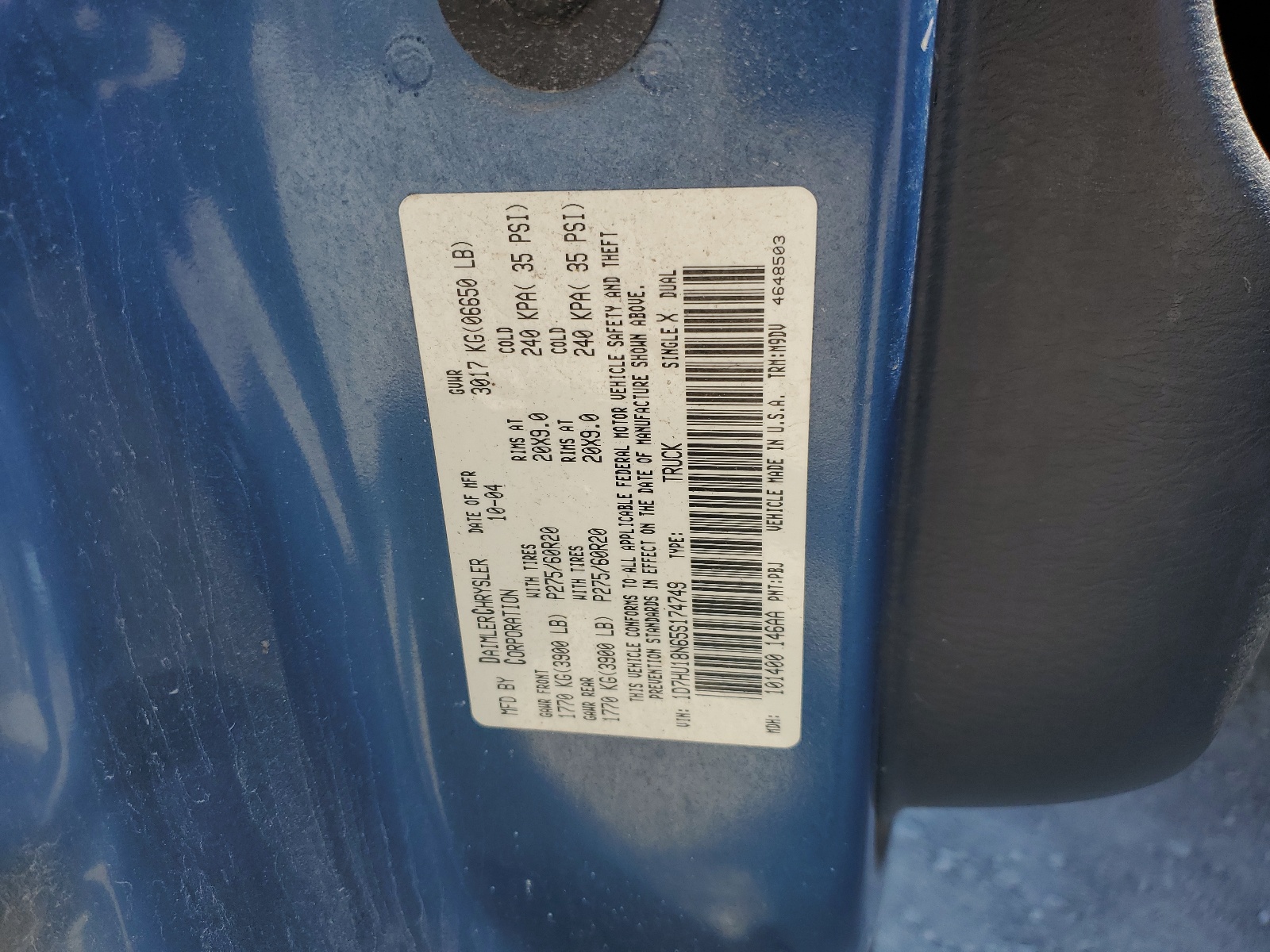 1D7HU18N65S174749 2005 Dodge Ram 1500 St