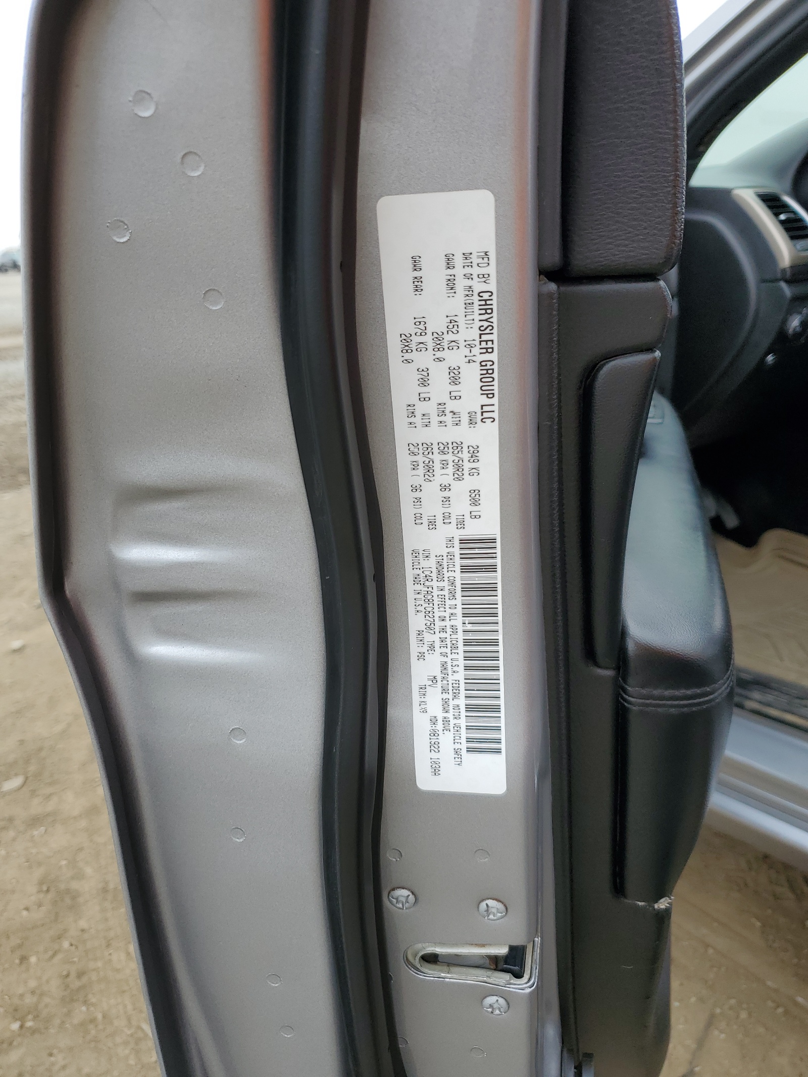 1C4RJFAG8FC627507 2015 Jeep Grand Cherokee Laredo