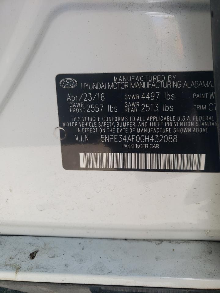 2016 Hyundai Sonata Sport VIN: 5NPE34AF0GH432088 Lot: 53737184