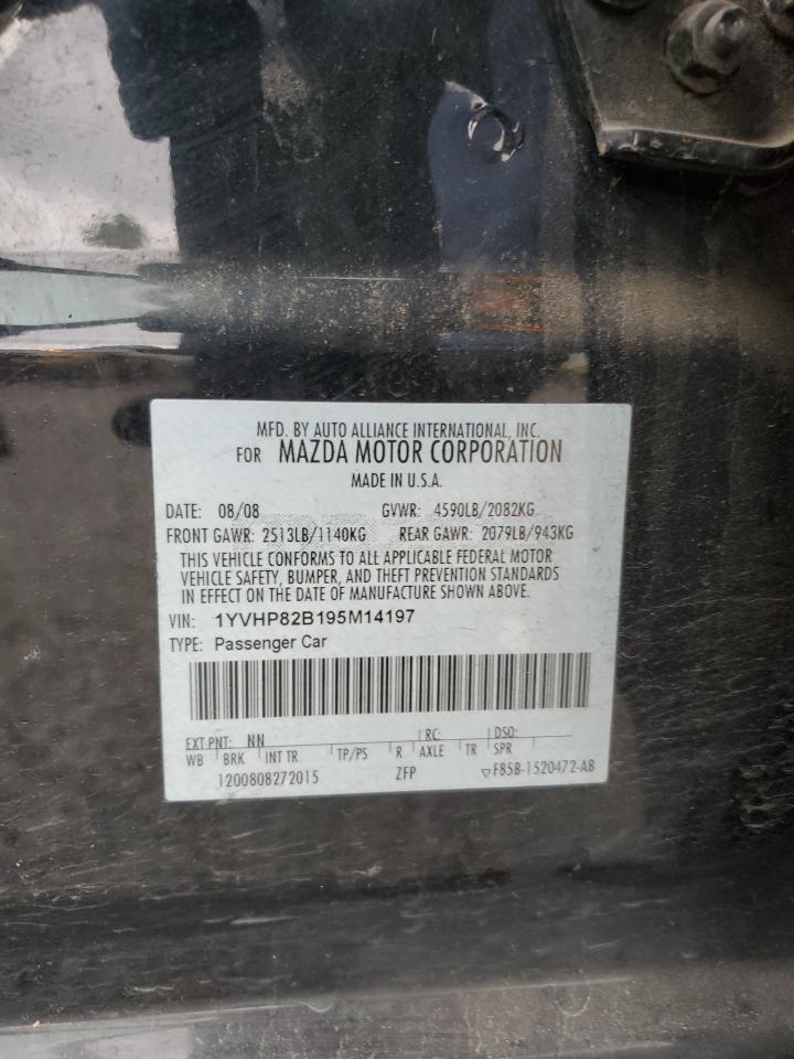 2009 Mazda 6 S VIN: 1YVHP82B195M14197 Lot: 56278134