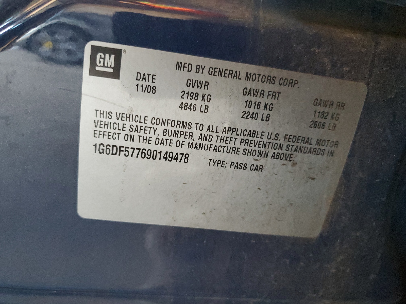 1G6DF577690149478 2009 Cadillac Cts