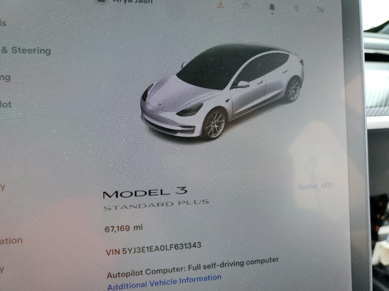 2020 Tesla Model 3 VIN: 5YJ3E1EA0LF631343 Lot: 55965544