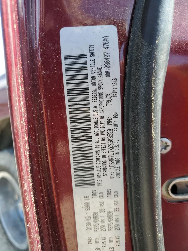 2019 Ram 1500 Classic Slt VIN: 1C6RR7LTXKS503528 Lot: 53141534