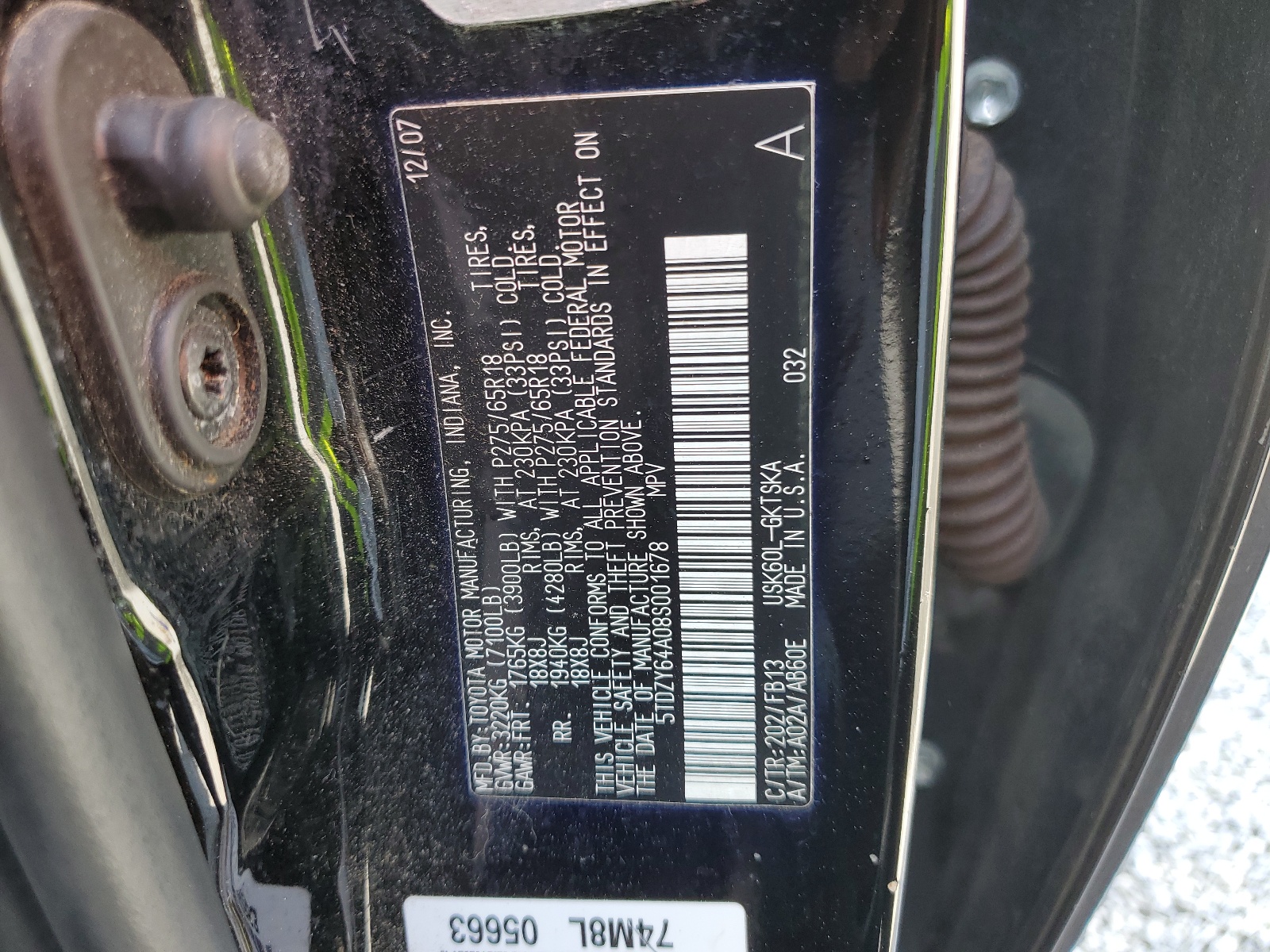 5TDZY64A08S001678 2008 Toyota Sequoia Sr5