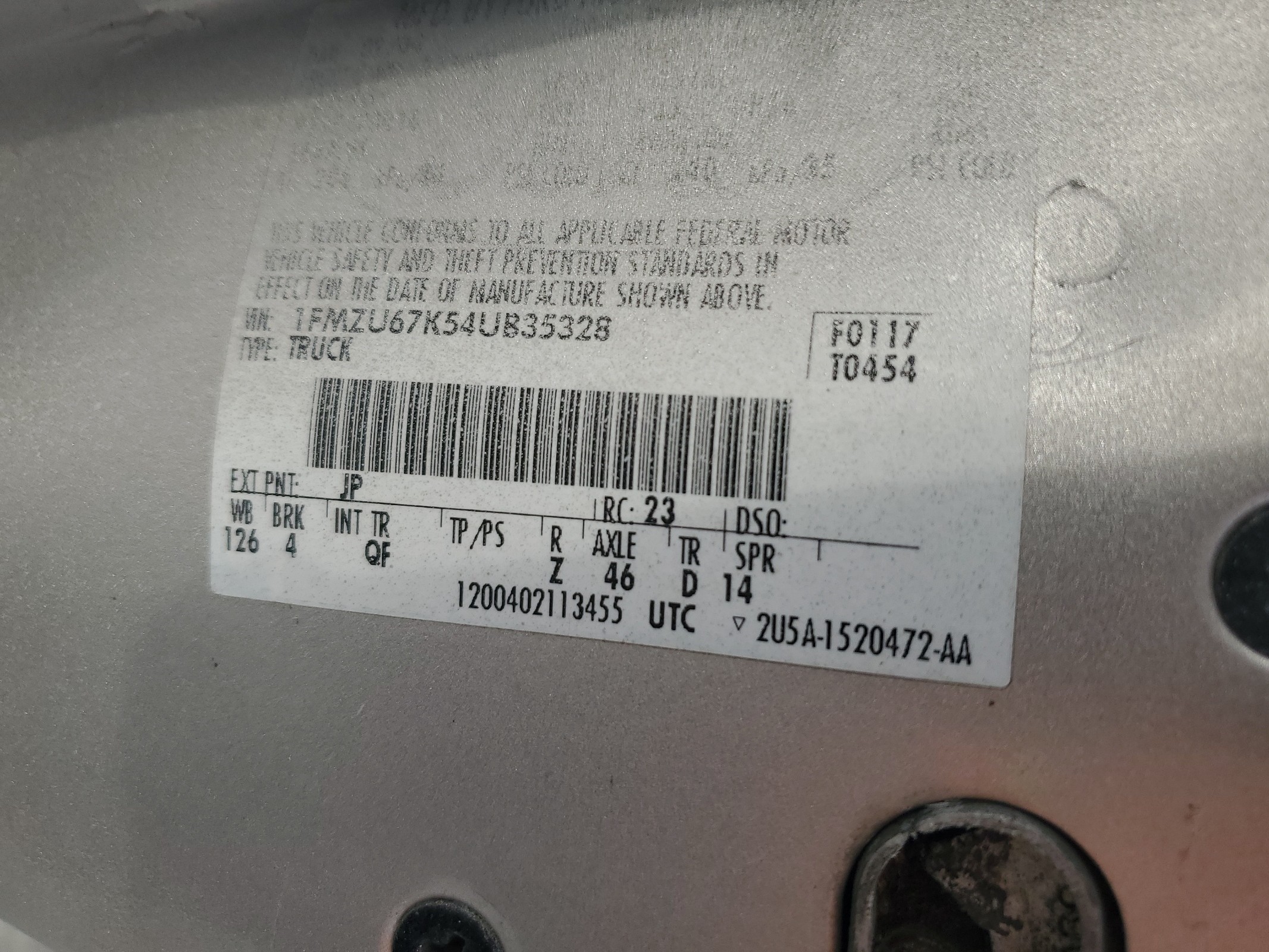 1FMZU67K54UB35328 2004 Ford Explorer Sport Trac