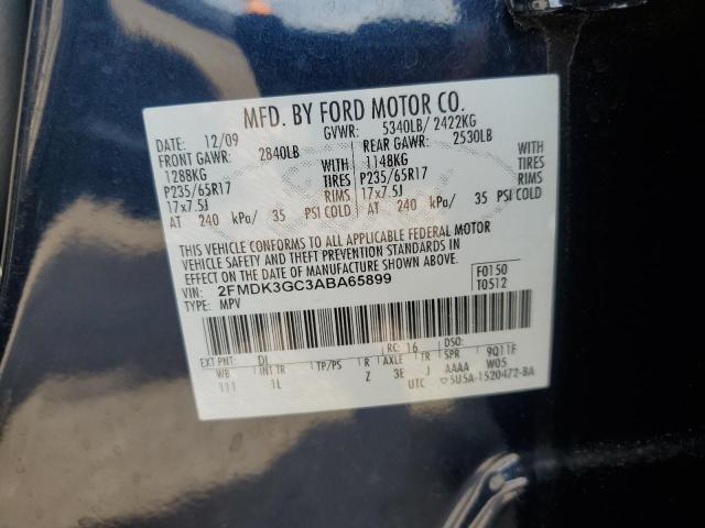 2FMDK3GC3ABA65899 | 2010 Ford edge se