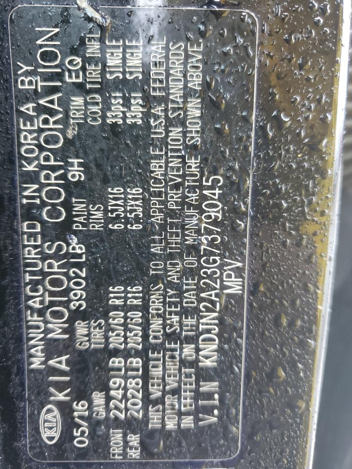 2016 Kia Soul VIN: KNDJN2A23G7379045 Lot: 54360134