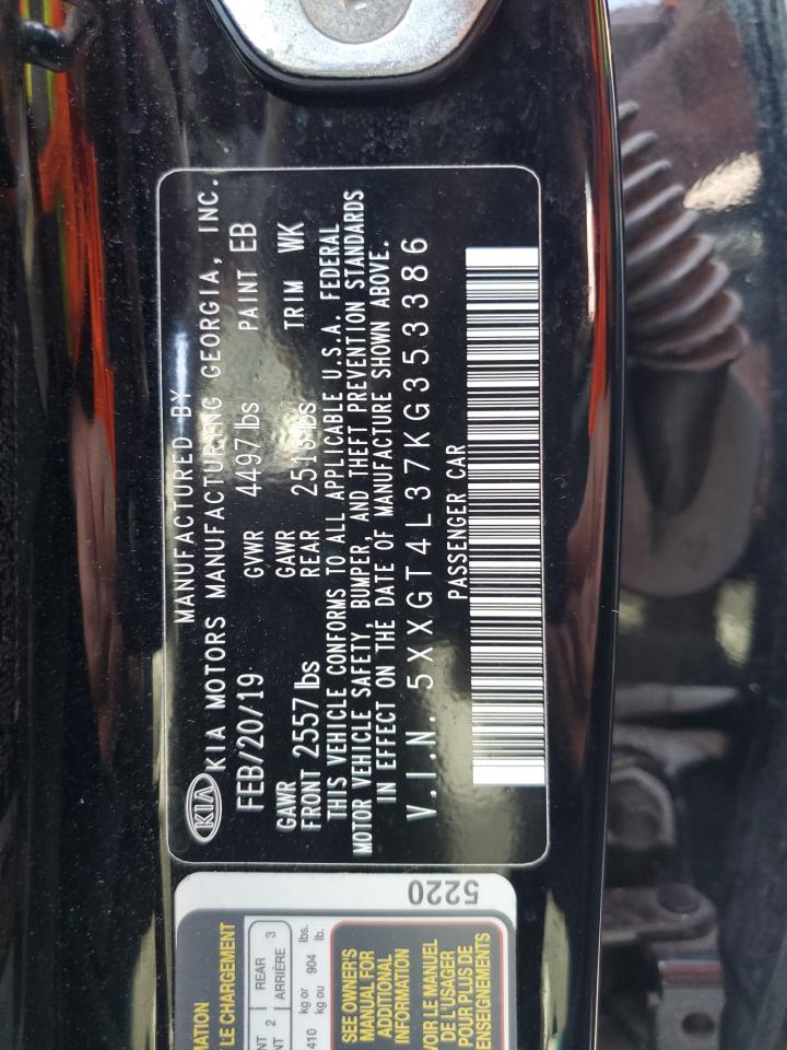 2019 Kia Optima Lx VIN: 5XXGT4L37KG353386 Lot: 52698944