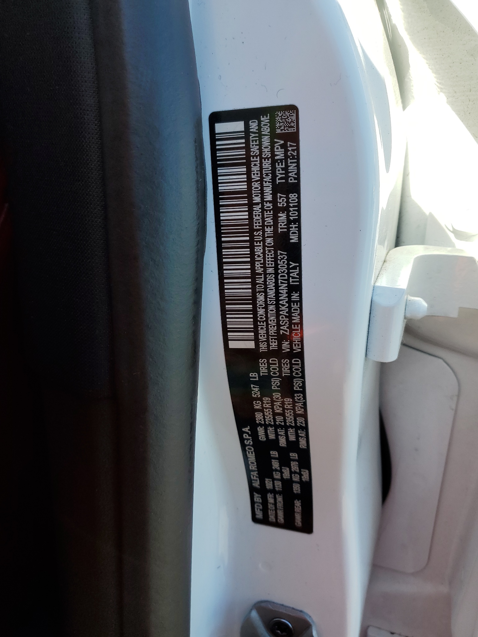 ZASPAKAN4N7D30537 2022 Alfa Romeo Stelvio