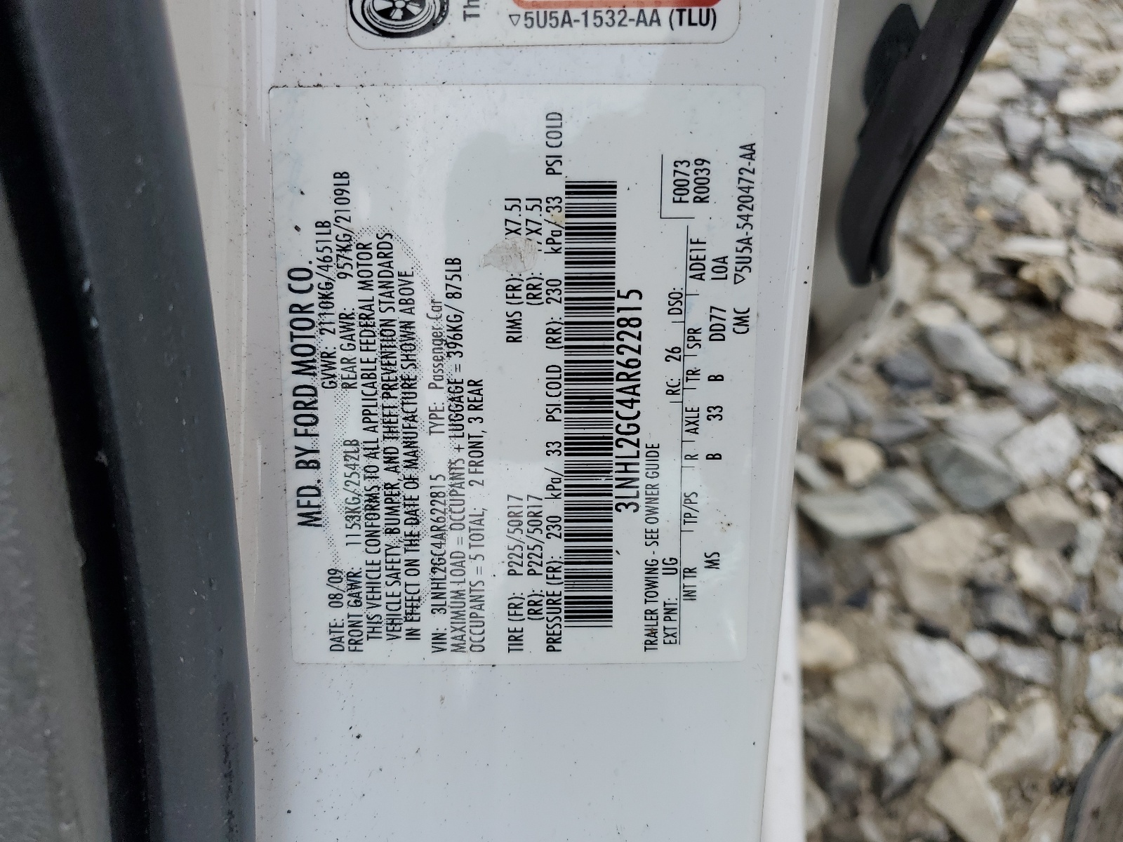 3LNHL2GC4AR622815 2010 Lincoln Mkz