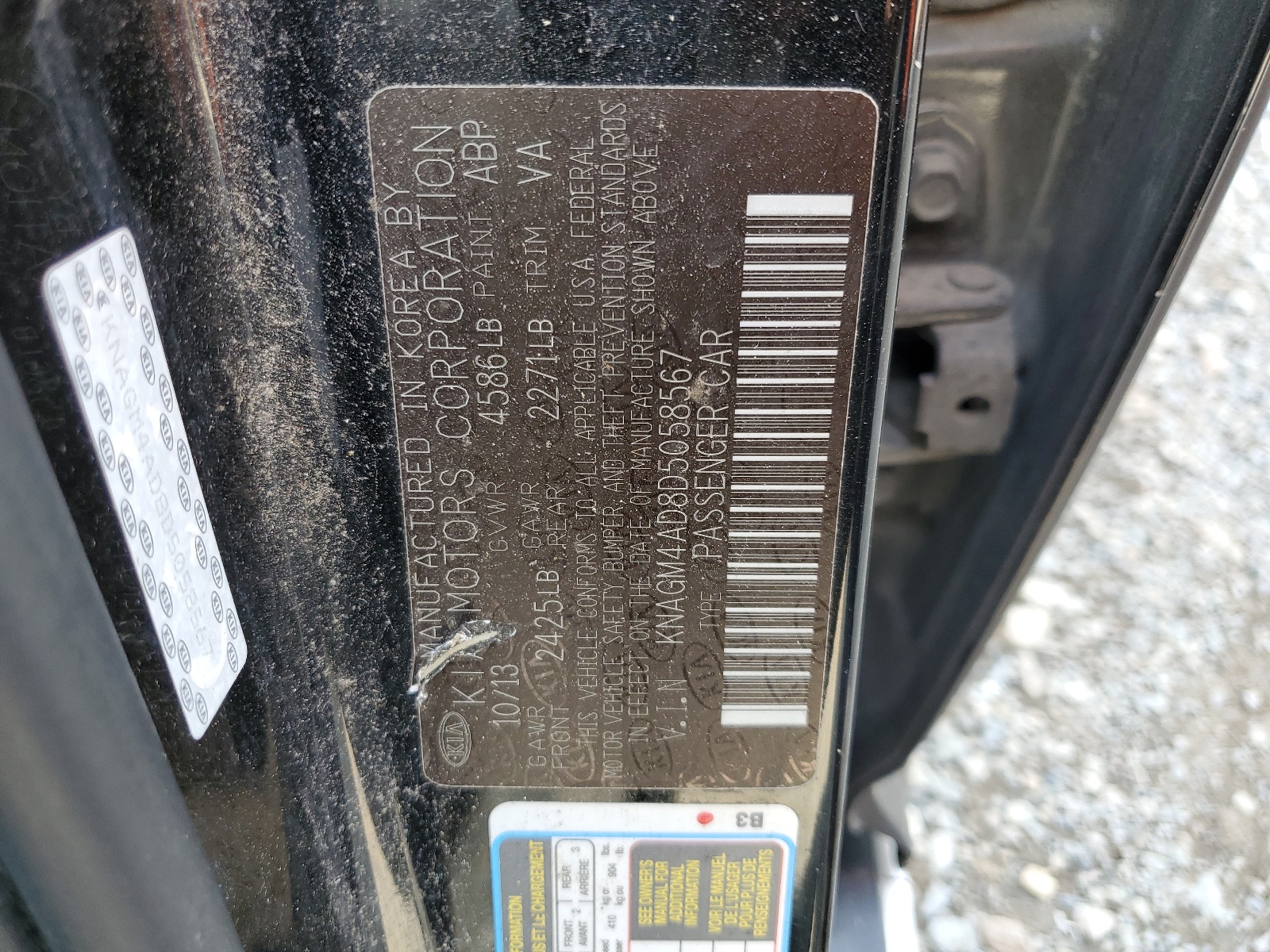 KNAGM4AD8D5058567 2013 Kia Optima Hybrid