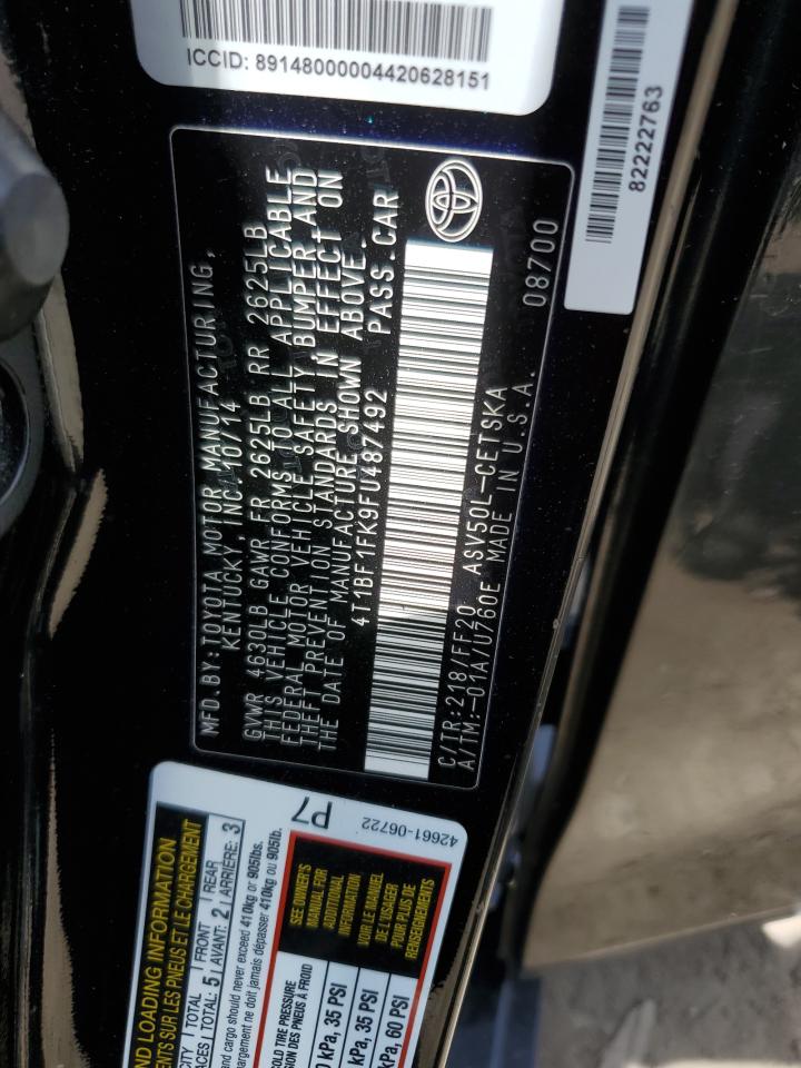 4T1BF1FK9FU487492 2015 TOYOTA CAMRY - Image 12