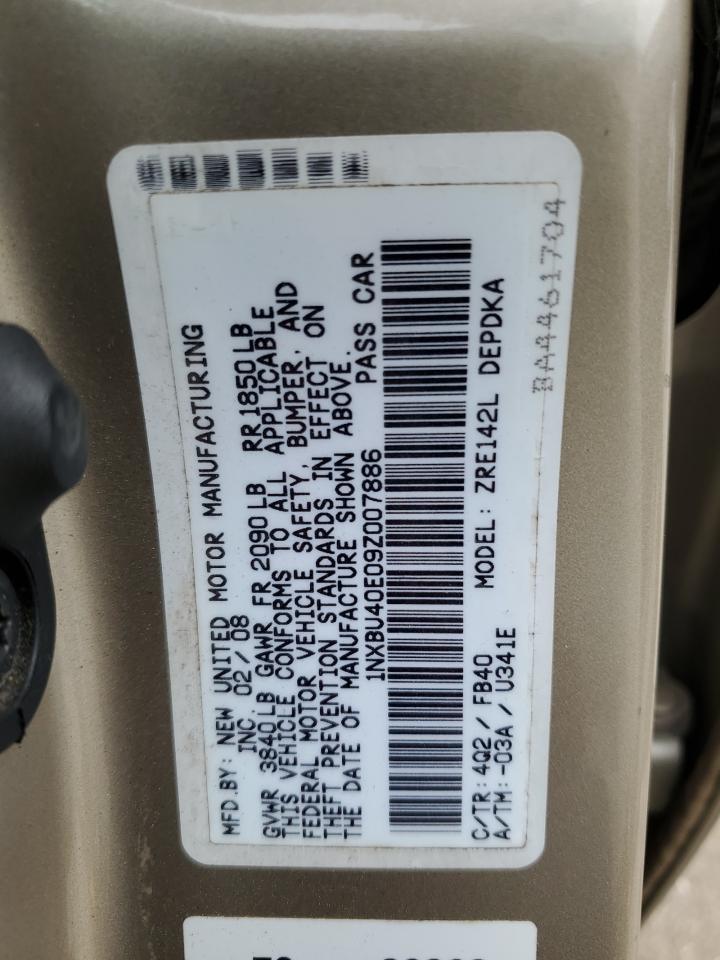 1NXBU40E09Z007886 2009 Toyota Corolla Base