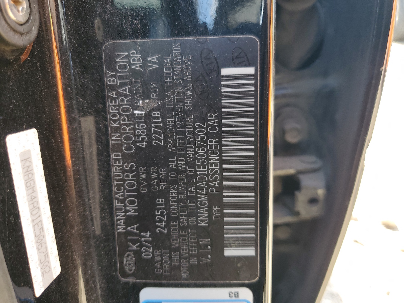 KNAGM4AD1E5067502 2014 Kia Optima Hybrid