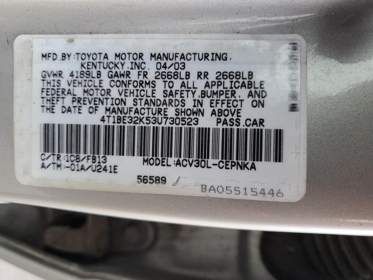 2003 Toyota Camry - Image 13