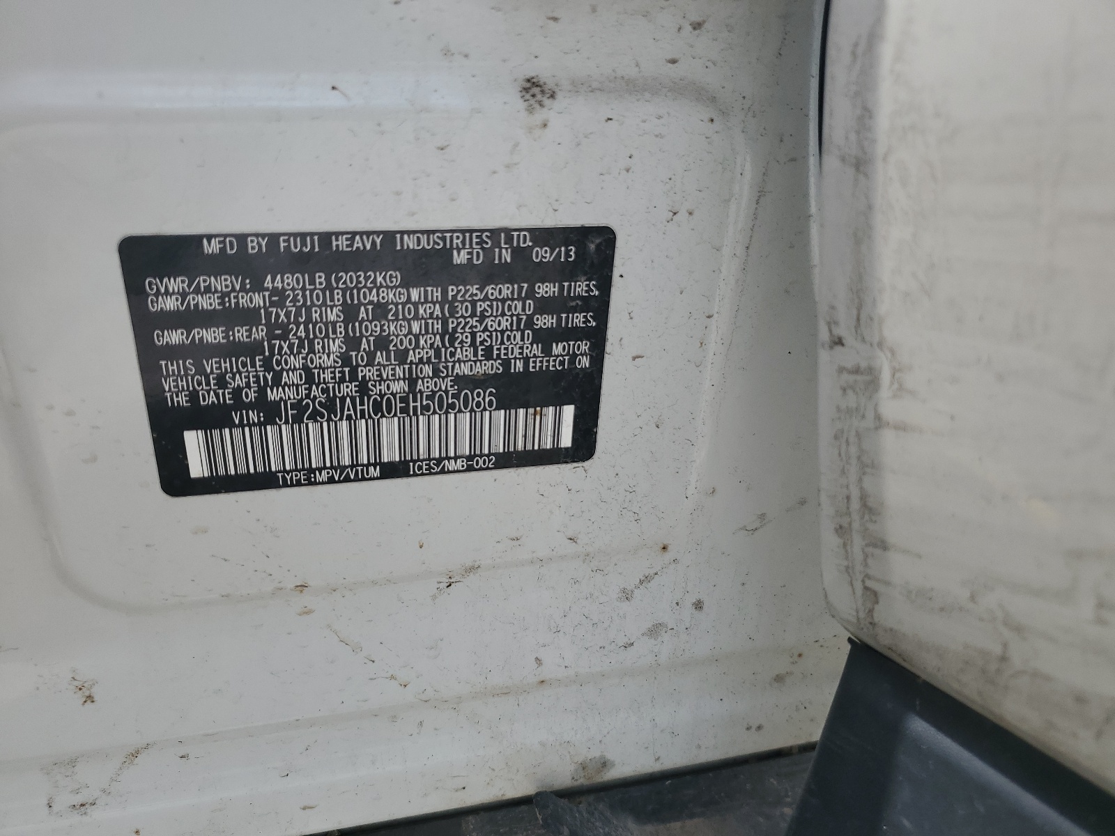 JF2SJAHC0EH505086 2014 Subaru Forester 2.5I Limited