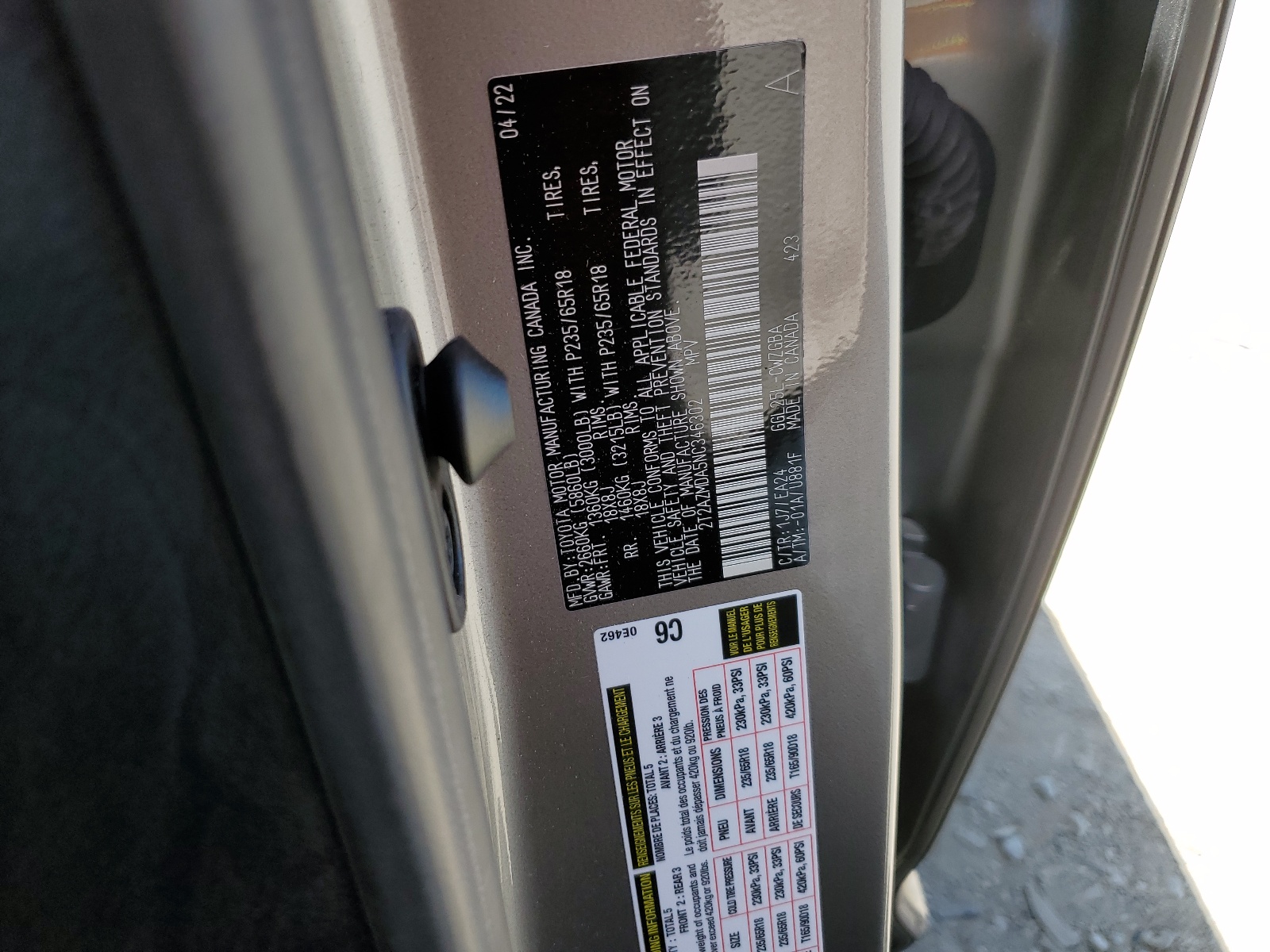 2T2AZMDA5NC346302 2022 Lexus Rx 350 Base