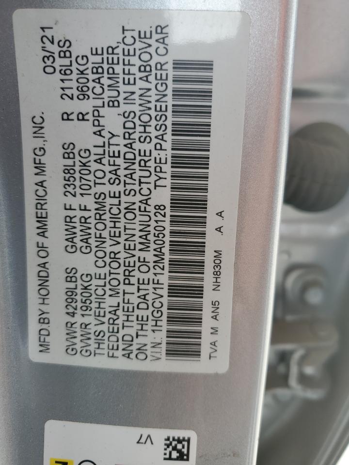 1HGCV1F12MA050128 2021 HONDA ACCORD - Image 12