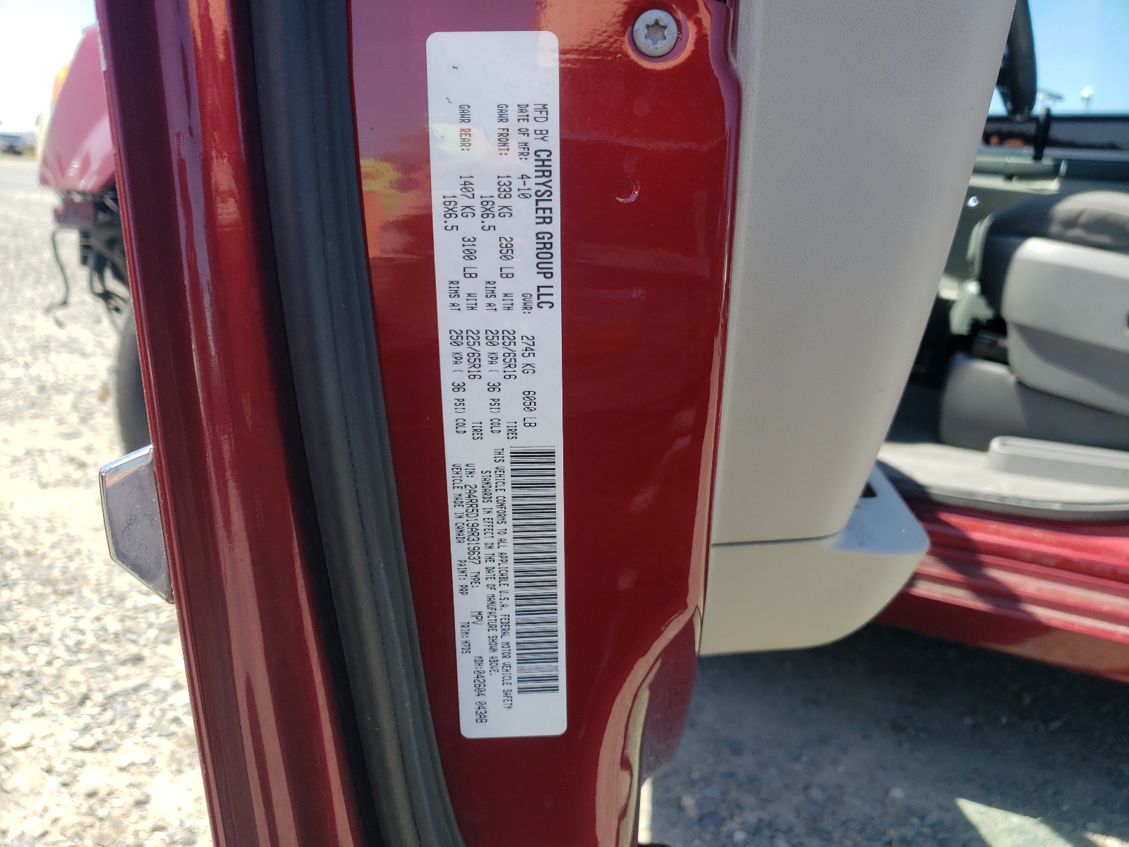 2A4RR5D19AR319637 2010 Chrysler Town & Country Touring