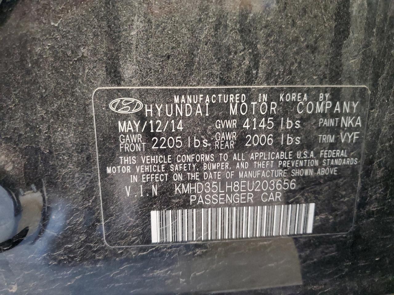 2014 Hyundai Elantra Gt VIN: KMHD35LH8EU203656 Lot: 56625114