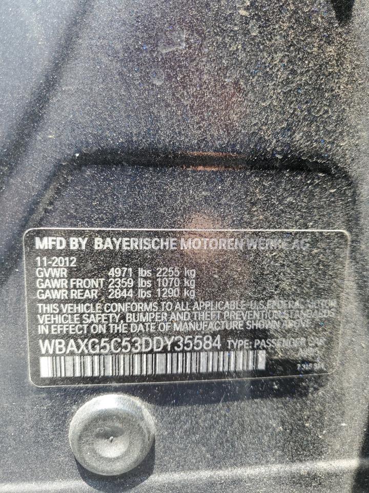 2013 BMW 528 I VIN: WBAXG5C53DDY35584 Lot: 53949324