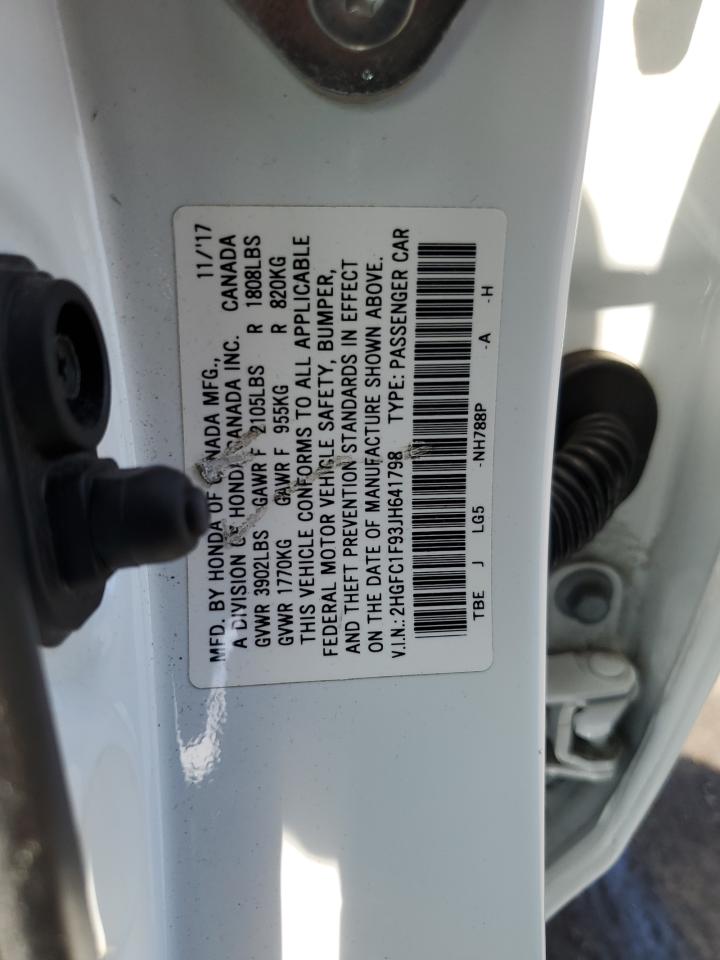 2018 Honda Civic Touring VIN: 2HGFC1F93JH641798 Lot: 56860144