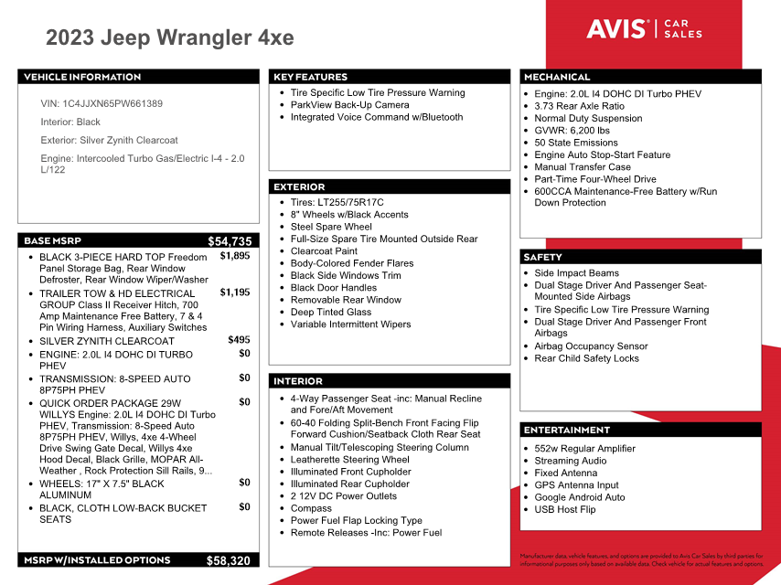 1C4JJXN65PW661389 2023 Jeep Wrangler 4Xe