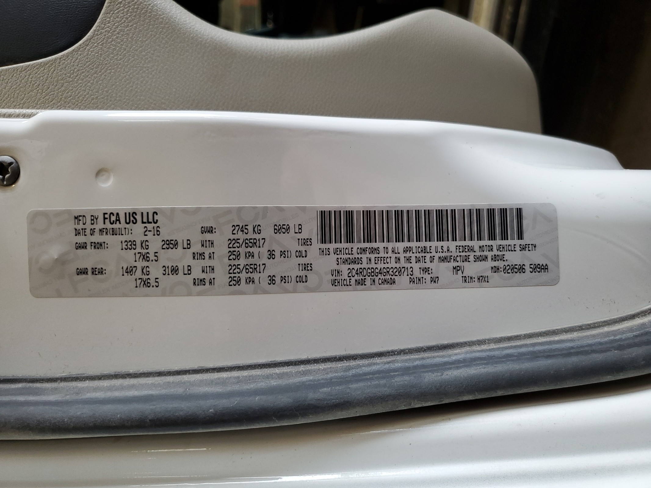 2C4RDGBG4GR320713 2016 Dodge Grand Caravan Se