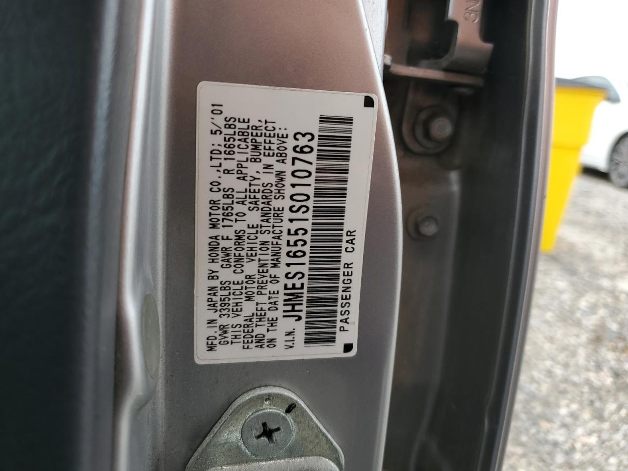 JHMES16551S010763 2001 Honda Civic Lx