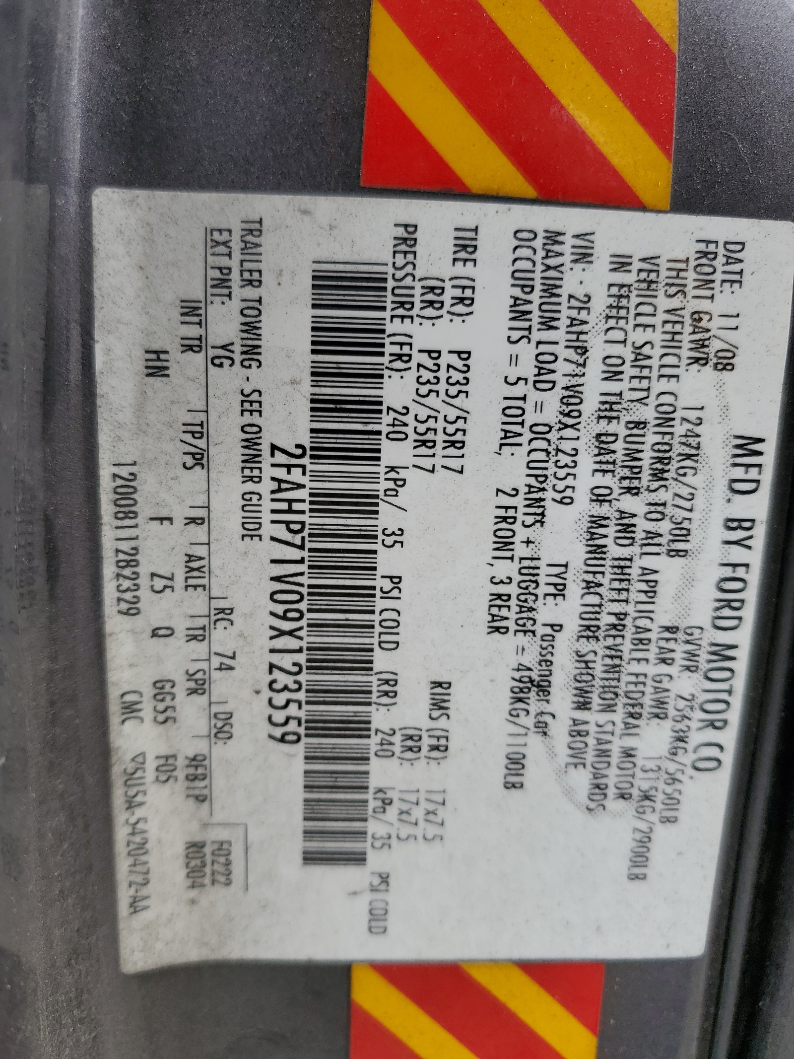 2FAHP71V09X123559 2009 Ford Crown Victoria Police Interceptor