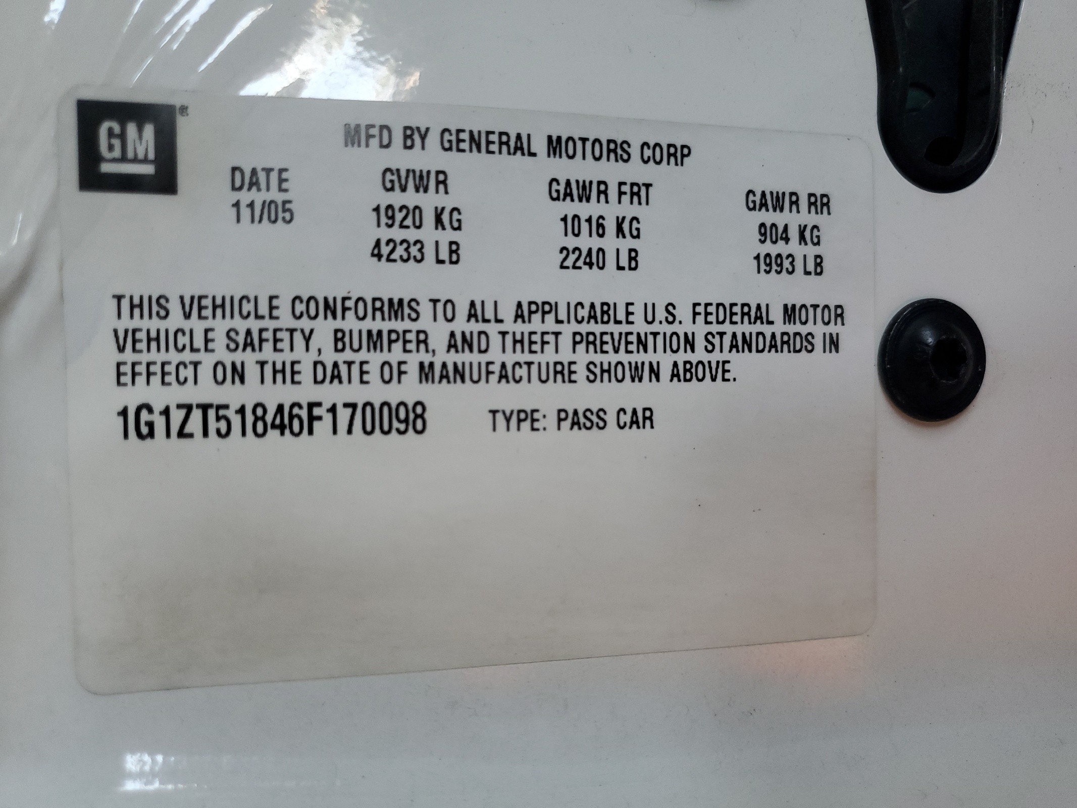 1G1ZT51846F170098 2006 Chevrolet Malibu Lt