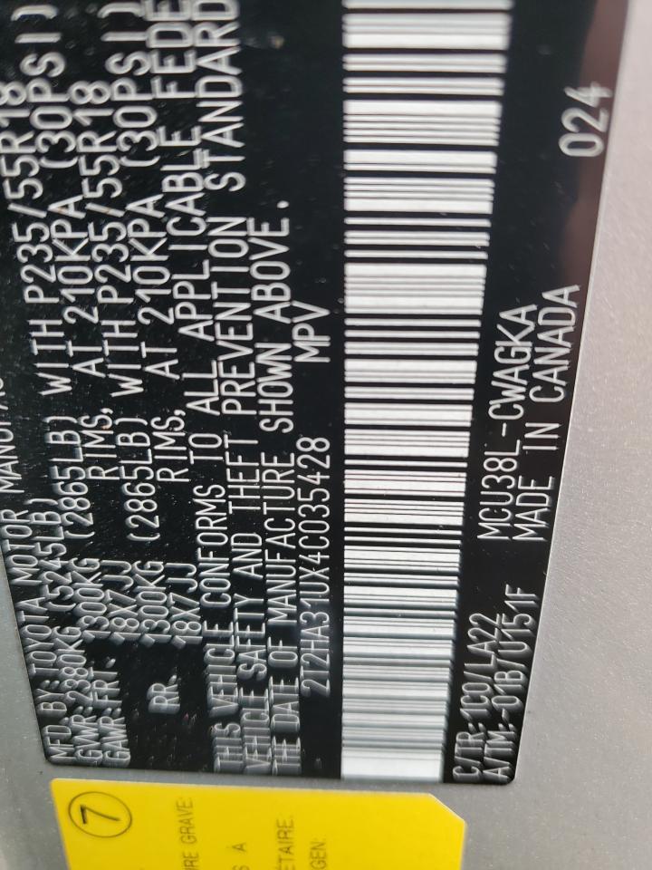 2004 Lexus Rx 330 VIN: 2T2HA31UX4C035428 Lot: 54978534