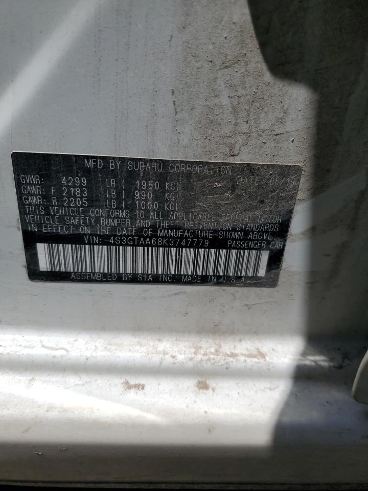 2019 Subaru Impreza VIN: 4S3GTAA68K3747779 Lot: 55397264