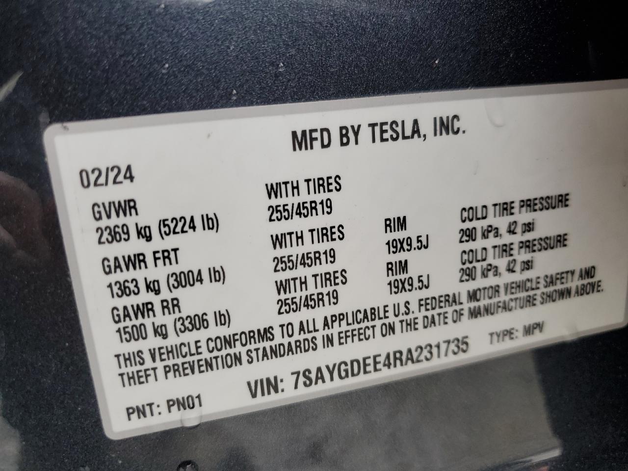 7SAYGDEE4RA231735 2024 TESLA MODEL Y - Image 12