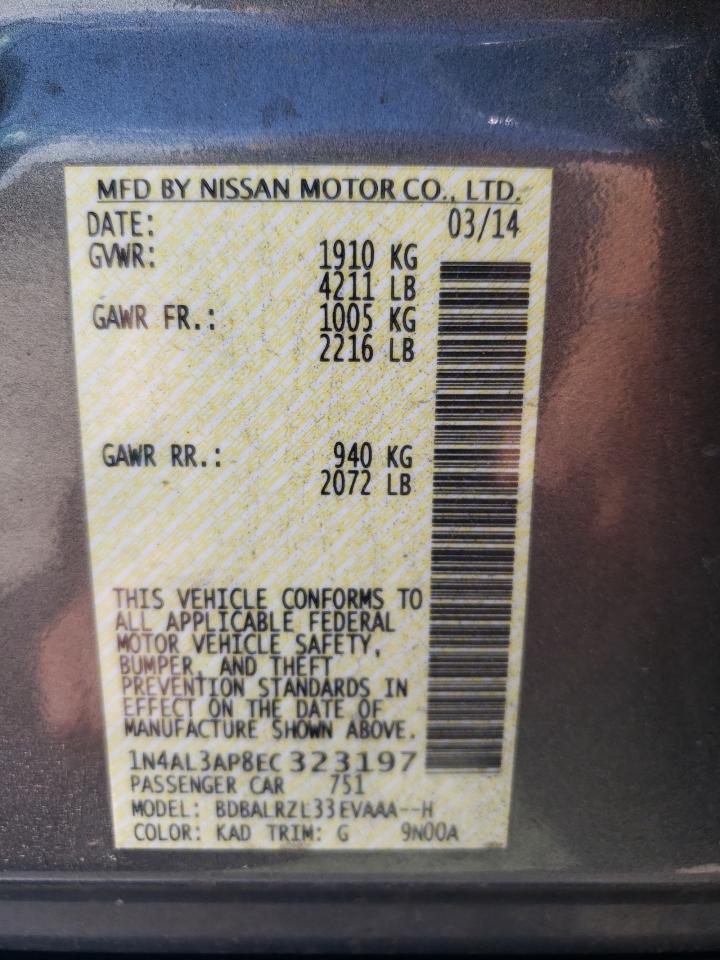 1N4AL3AP8EC323197 2014 Nissan Altima 2.5