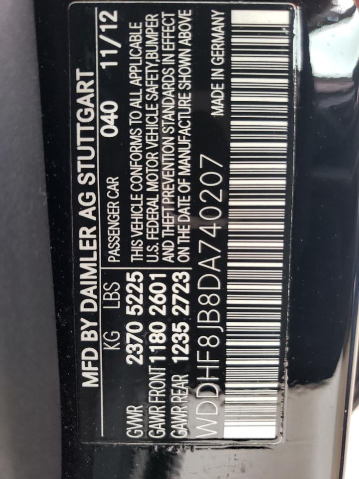 2013 Mercedes-Benz E 350 4Matic VIN: WDDHF8JB8DA740207 Lot: 53602924