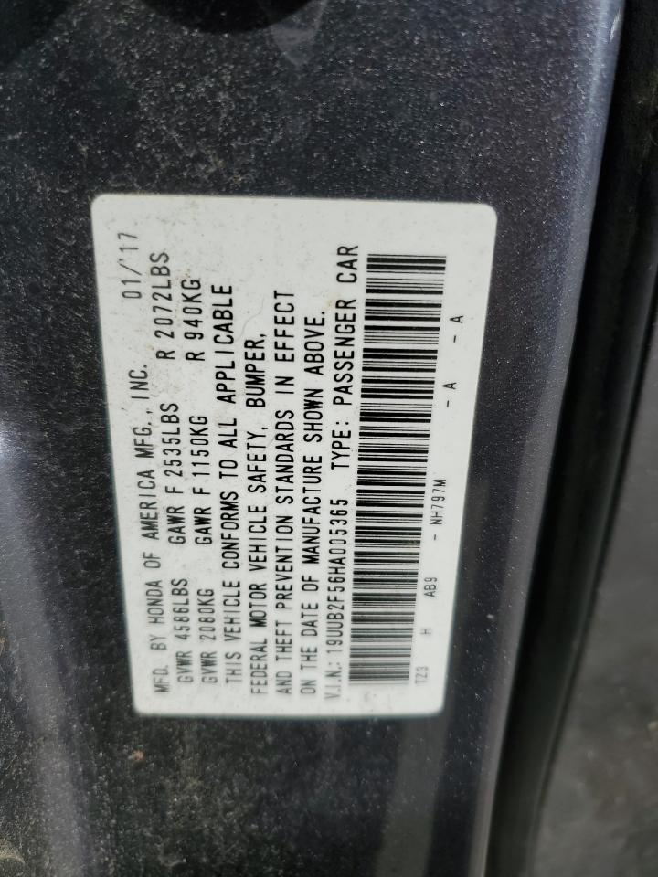 19UUB2F56HA005365 2017 Acura Tlx Tech