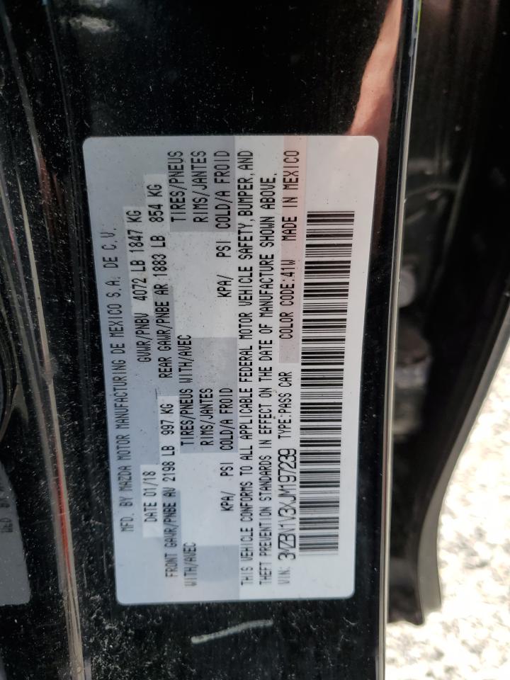 2018 Mazda 3 Touring VIN: 3MZBN1V3XJM197239 Lot: 54220654