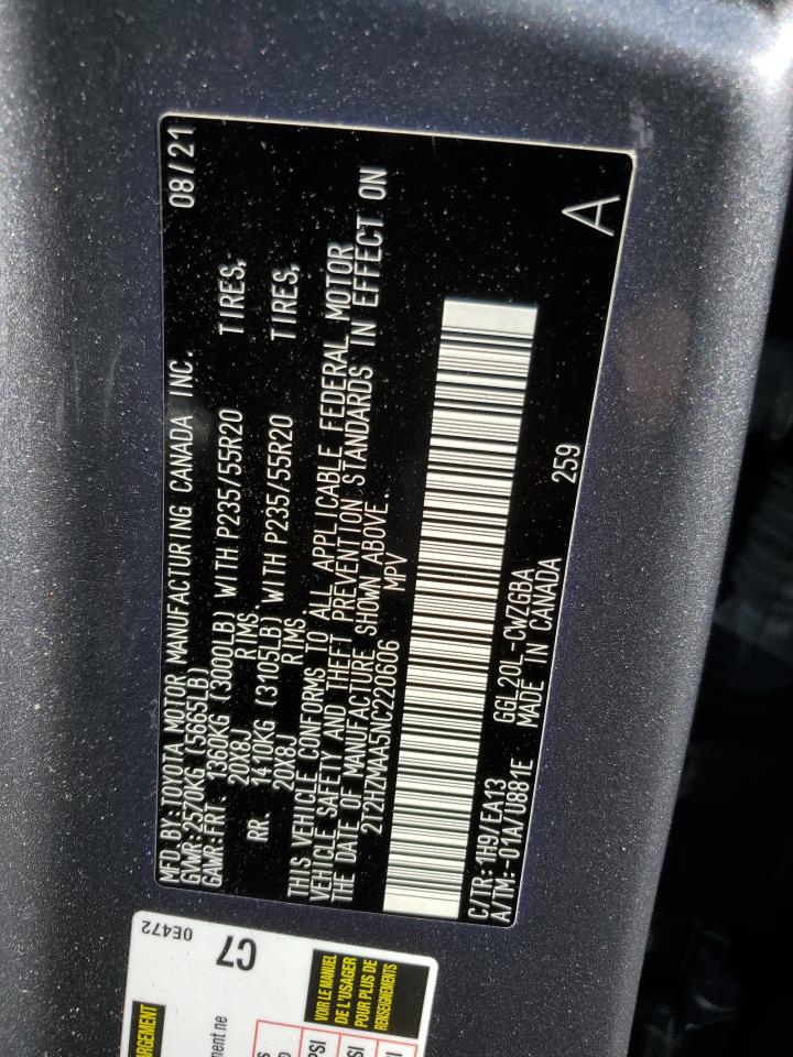 2022 Lexus Rx 350 VIN: 2T2HZMAA5NC220606 Lot: 57692544