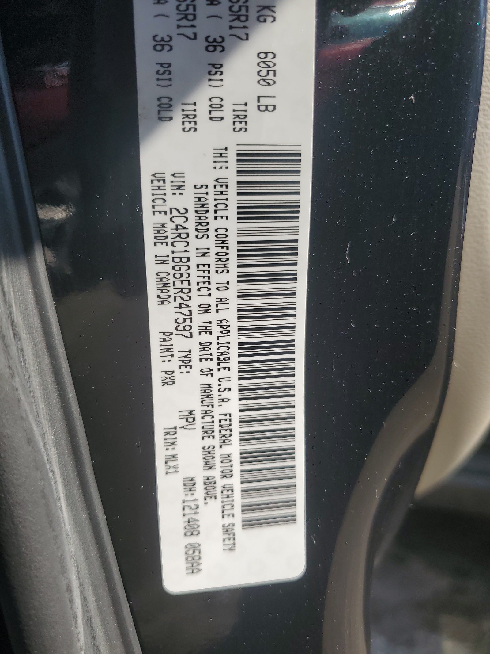 2C4RC1BG6ER247597 2014 Chrysler Town & Country Touring