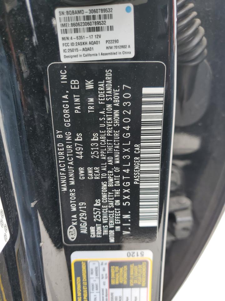 2020 Kia Optima Lx VIN: 5XXGT4L3XLG402307 Lot: 56098304