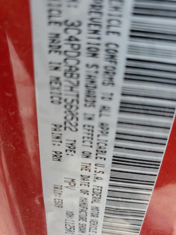 2017 Dodge Journey Se VIN: 3C4PDCAB7HT560522 Lot: 55687034