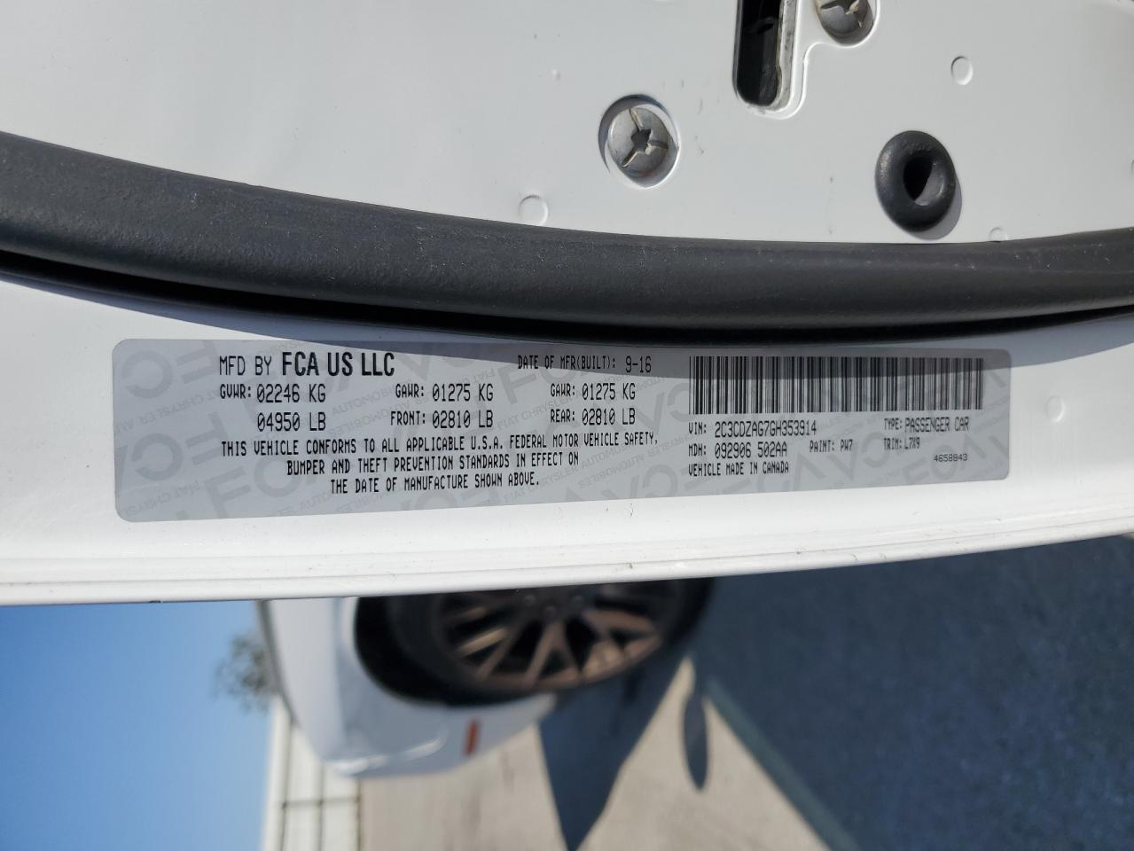 2016 Dodge Challenger Sxt VIN: 2C3CDZAG7GH353914 Lot: 55039314