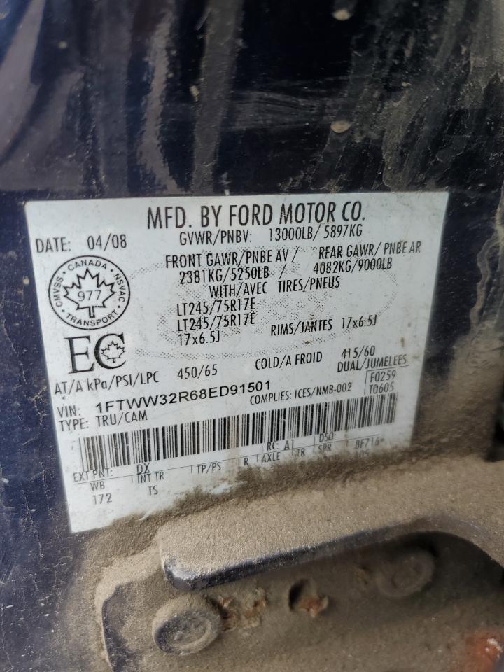 1FTWW32R68ED91501 2008 Ford F350 Super Duty