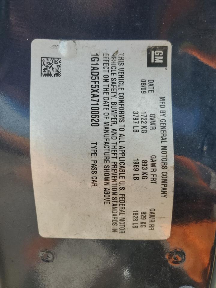 2010 Chevrolet Cobalt 1Lt VIN: 1G1AD5F5XA7100620 Lot: 56299004