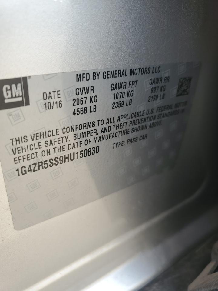 2017 Buick Lacrosse Premium VIN: 1G4ZR5SS9HU150830 Lot: 55163684