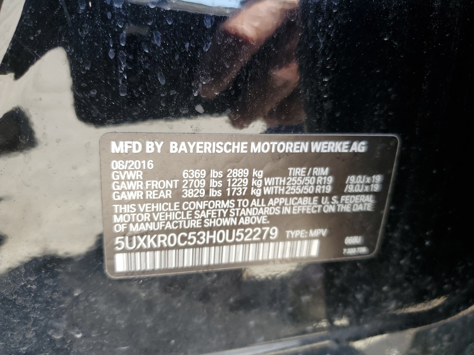 5UXKR0C53H0U52279 2017 BMW X5 xDrive35I