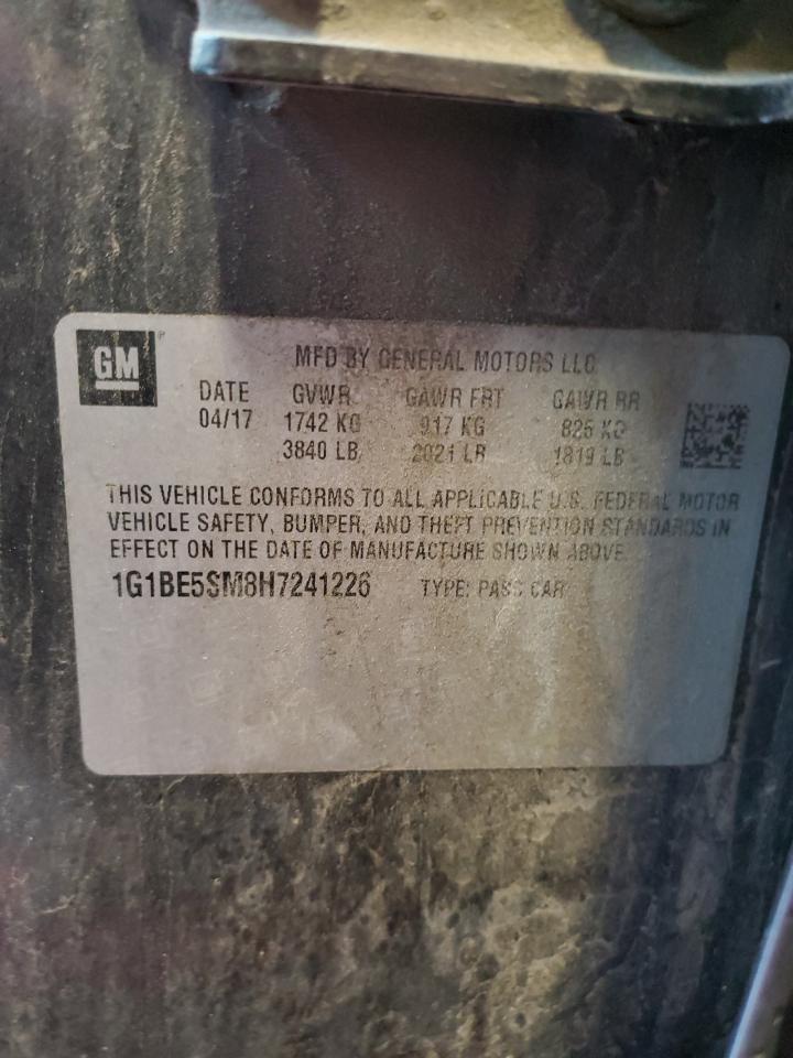 2017 Chevrolet Cruze Lt VIN: 1G1BE5SM8H7241226 Lot: 56793024