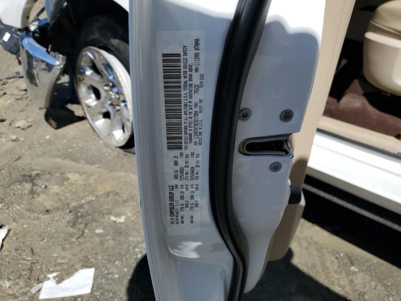 2014 Ram 1500 Laramie VIN: 1C6RR7NT9ES217994 Lot: 56728484